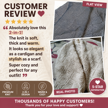 Wrapora™ – Convertible Scarf Cardigan
