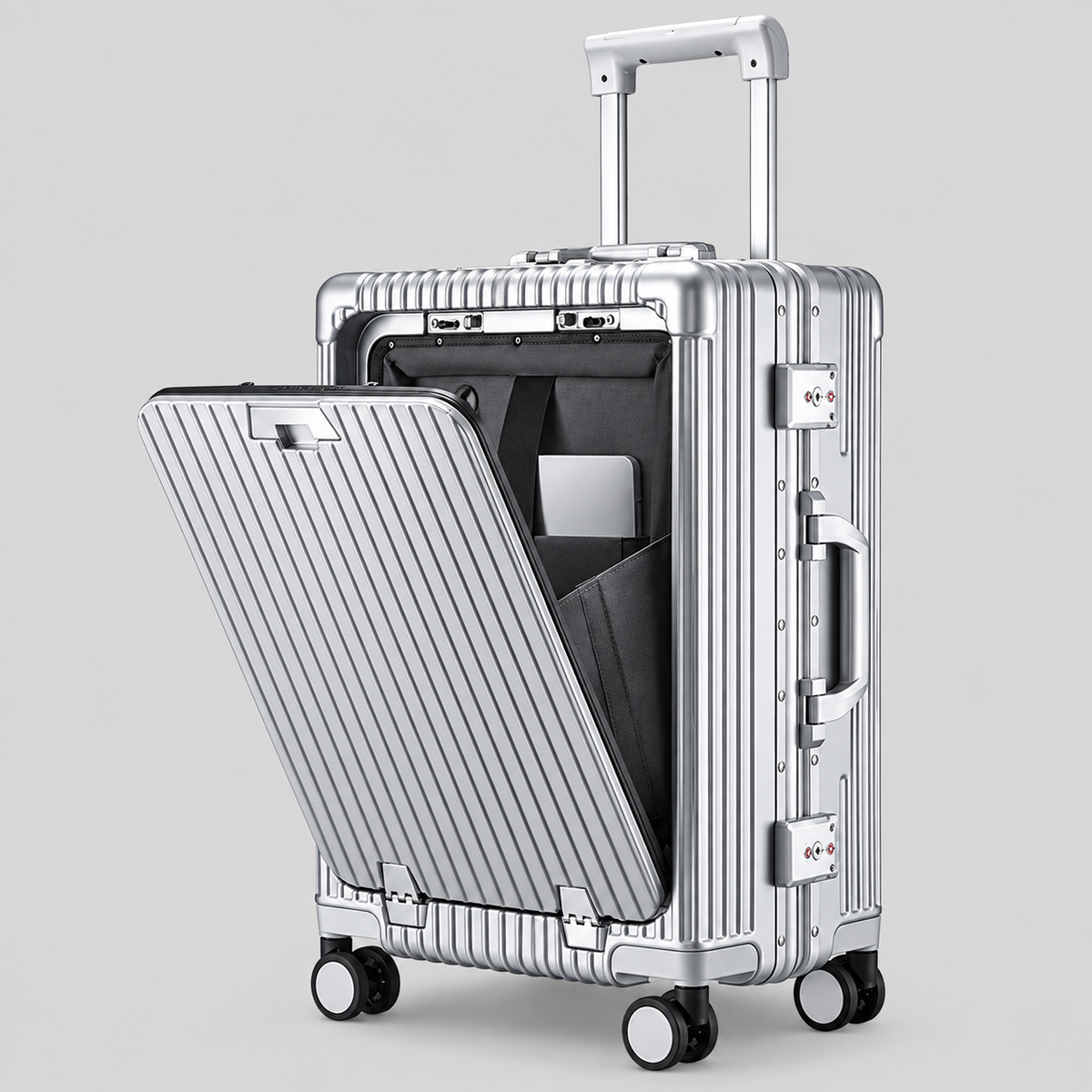 AeroVault™ – Smart Aluminum-Frame Carry-On