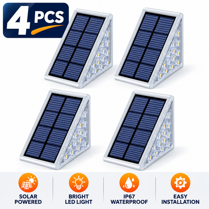 Stepora™ – 4-Pack Solar Stair Lights