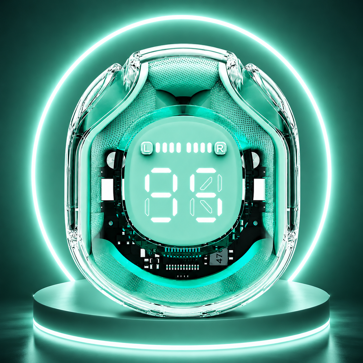 CyberPods™ Transparent LED Earbuds