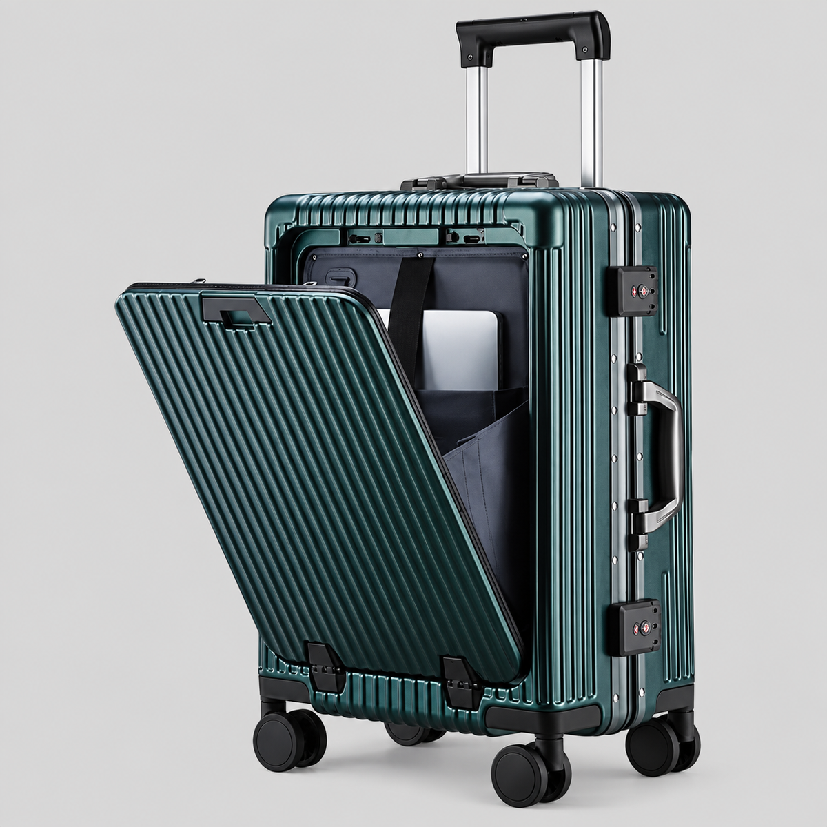 AeroVault™ – Smart Aluminum-Frame Carry-On