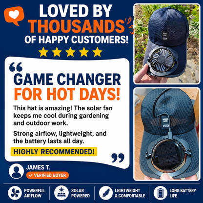 SolarCool™ Solar-Powered Cooling Hat