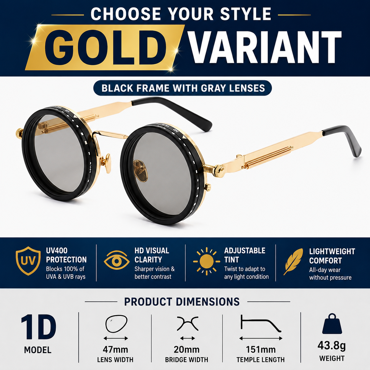 ShadePilot™ Adjustable ND Sunglasses