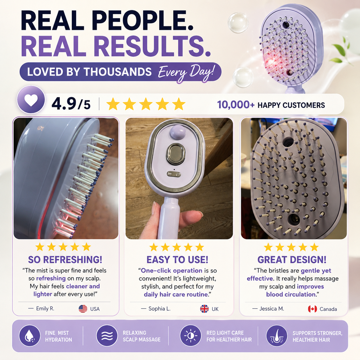 ScalpSpa™ Pro 3-in-1 Hair Therapy Brush