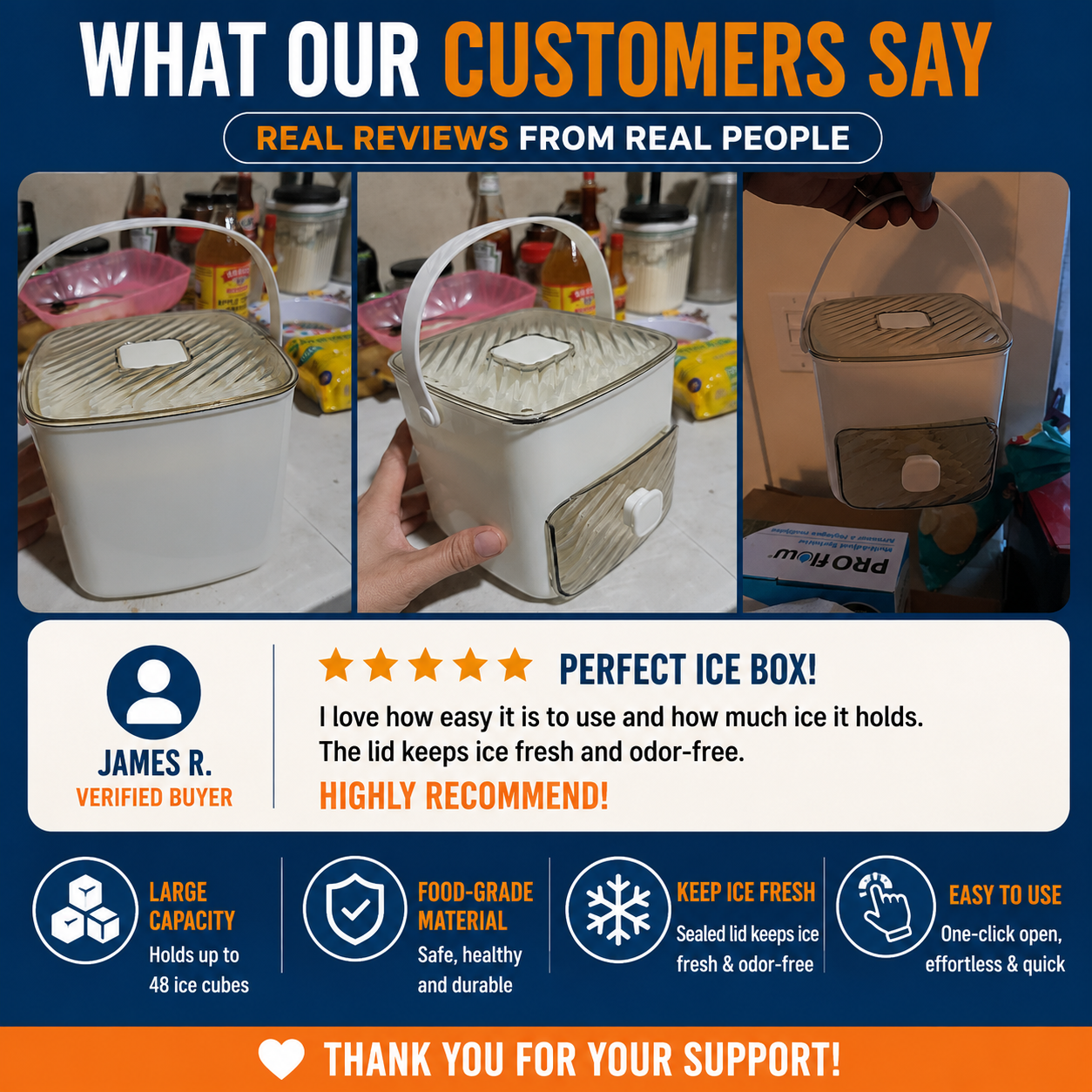 FrostVault™ One-Press Ice Maker