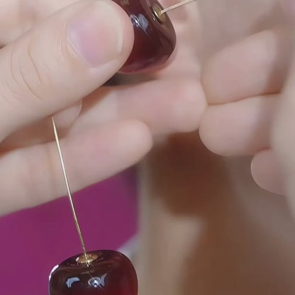 LunaCherry™ Cherry Drop Earrings – 1 Pair