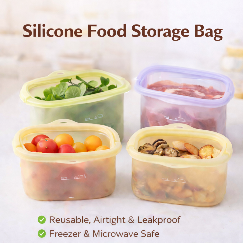 LuvianPros FreshLock™ Silicone Food Storage Bag