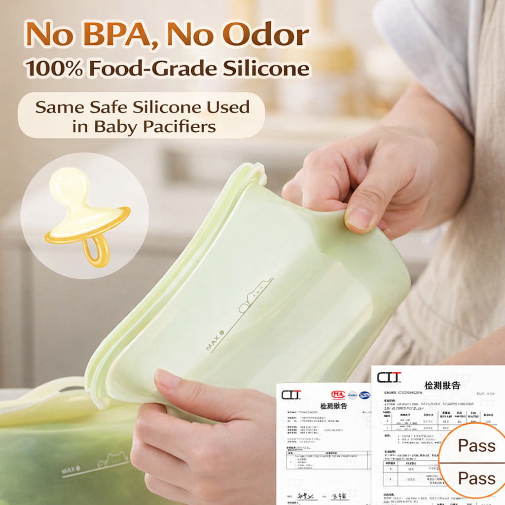 LuvianPros FreshLock™ Silicone Food Storage Bag