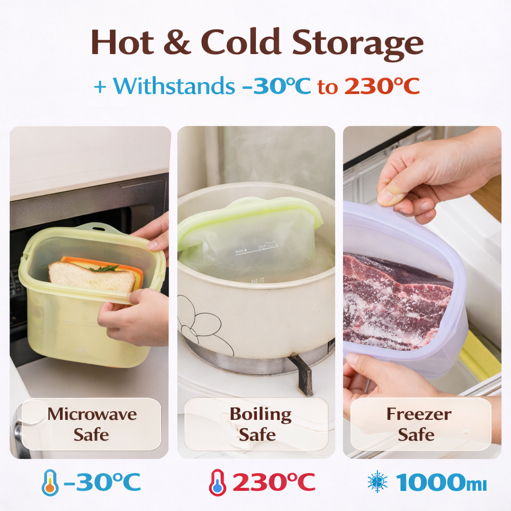 LuvianPros FreshLock™ Silicone Food Storage Bag